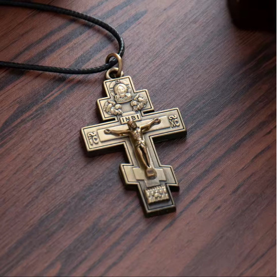 Περιλαίμιος Mεταλλικός Ανοξείδωτος Σταυρός