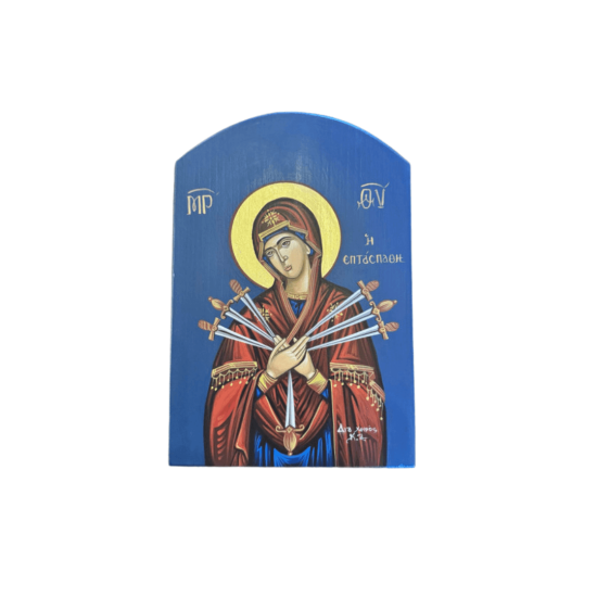 HAGIOGRAPHY PANAGIA WITH SEVEN SWORDS 20X26 HAGIOGRAPHY PANAGIA WITH SEVEN SWORDS 20X26