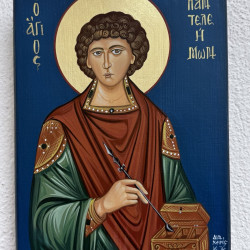 ΑΓΙΟΓΡΑΦΙΑ ΑΓΙΟΣ ΠΑΝΤΕΛΕΗΜΩΝ  20 X 26