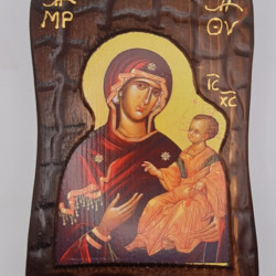 ΕΙΚΟΝΑ ΠΑΝΑΓΙΑ ΣΕ ΞΥΛΟ ΚΡΑΚΕΛΕ