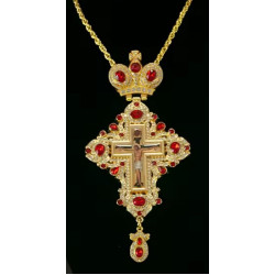 ΕΠΙΣΤΗΘΙΟΣ ΣΤΑΥΡΟΣ ΜΕ ΠΟΛΥΤΙΜΑ ΚΟΚΚΙΝΑ ΠΕΤΡΑΔΙΑ