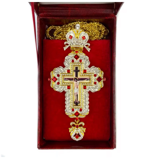 ΕΠΙΣΤΗΘΙΟΣ ΣΤΑΥΡΟΣ ΜΕ ΑΛΥΣΙΔΑ ΚΑΙ ΠΟΛΥΤΙΜΕΣ ΠΕΤΡΕΣ