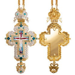 ΕΠΙΣΤΗΘΙΟΣ ΣΤΑΥΡΟΣ ΜΕ ΠΟΛΥΤΙΜΑ ΠΡΑΣΙΝΑ ΠΕΤΡΑΔΙΑ