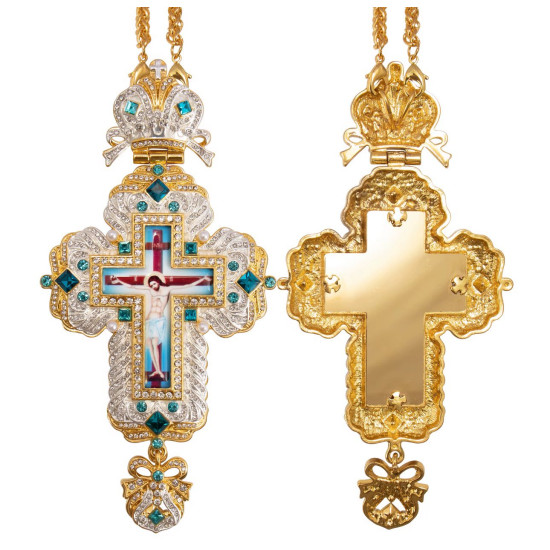 ΕΠΙΣΤΗΘΙΟΣ ΣΤΑΥΡΟΣ ΜΕ ΠΟΛΥΤΙΜΑ ΠΡΑΣΙΝΑ ΠΕΤΡΑΔΙΑ