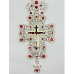 ΕΠΙΣΤΗΘΙΟΣ ΣΤΑΥΡΟΣ ΜΕ ΠΟΛΥΤΙΜΑ KOKKKINA ΠΕΤΡΑΔΙΑ