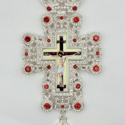 ΕΠΙΣΤΗΘΙΟΣ ΣΤΑΥΡΟΣ ΜΕ ΠΟΛΥΤΙΜΑ KOKKKINA ΠΕΤΡΑΔΙΑ