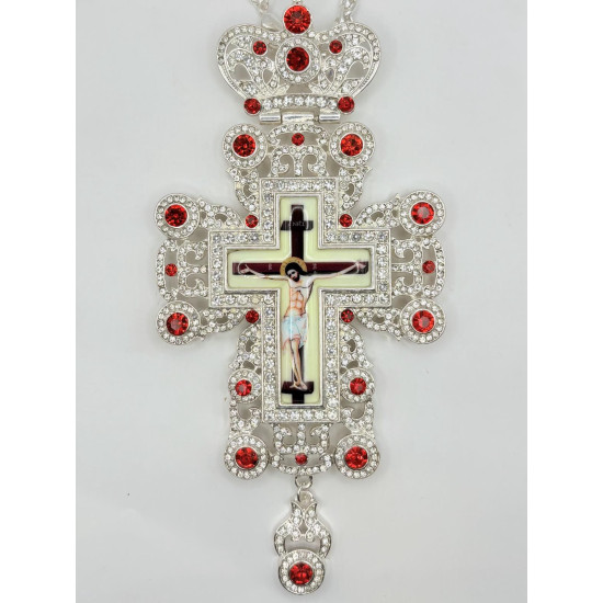 ΕΠΙΣΤΗΘΙΟΣ ΣΤΑΥΡΟΣ ΜΕ ΠΟΛΥΤΙΜΑ KOKKKINA ΠΕΤΡΑΔΙΑ