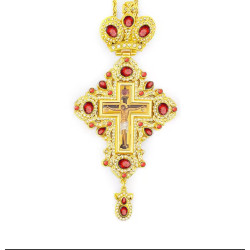 ΕΠΙΣΤΗΘΙΟΣ ΣΤΑΥΡΟΣ ΜΕ ΠΟΛΥΤΙΜΑ ΚΟΚΚΙΝΑ ΠΕΤΡΑΔΙΑ