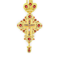 ΕΠΙΣΤΗΘΙΟΣ ΣΤΑΥΡΟΣ ΜΕ ΠΟΛΥΤΙΜΑ ΚΟΚΚΙΝΑ ΠΕΤΡΑΔΙΑ