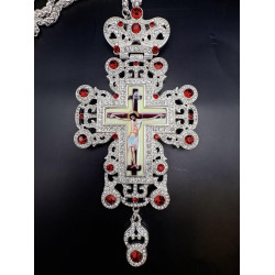 ΕΠΙΣΤΗΘΙΟΣ ΣΤΑΥΡΟΣ ΜΕ ΠΟΛΥΤΙΜΑ KOKKKINA ΠΕΤΡΑΔΙΑ