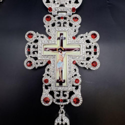 ΕΠΙΣΤΗΘΙΟΣ ΣΤΑΥΡΟΣ ΜΕ ΠΟΛΥΤΙΜΑ KOKKKINA ΠΕΤΡΑΔΙΑ