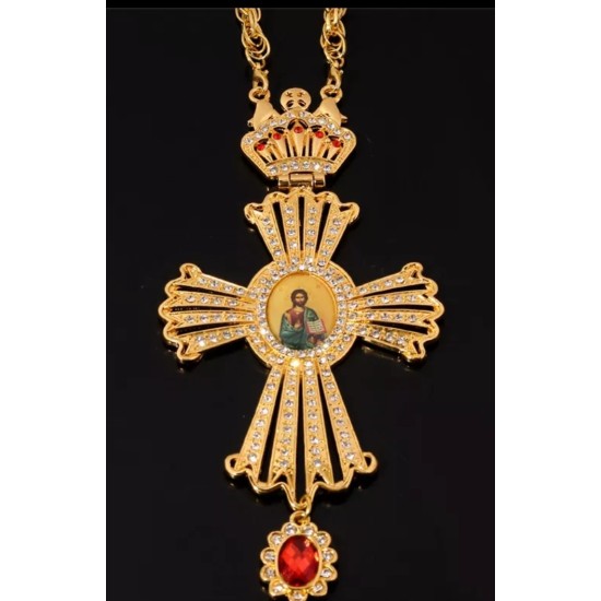 CROSS FOR THE CHEST WITH PRECIOUS STONES CROSS FOR THE CHEST WITH PRECIOUS STONES
