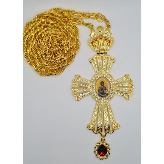 CROSS FOR THE CHEST WITH PRECIOUS STONES CROSS FOR THE CHEST WITH PRECIOUS STONES