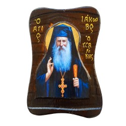 Εικόνα Άγιος Ιάκωβος Τσαλίκης σε μασίφ ξύλο 16 Χ 25