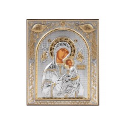 Ασημένια (925) εικόνα Παναγία η Αμόλυντος - Παναγία του πάθους 15,5 Χ 18 