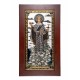 Παναγία Αθωνίτισσα ασημένια εικόνα σε μασίφ ξύλο 13 Χ 18