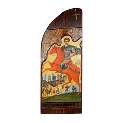 Άγιος Δημήτριος από μασίφ ξύλο 37 Χ 15