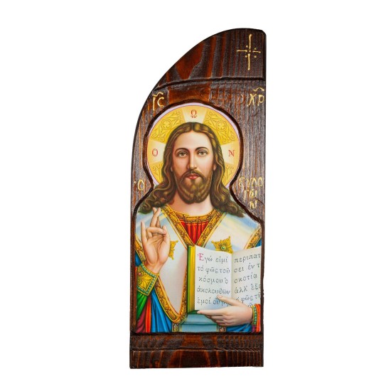 Εικόνα Ιησούς Χριστός σε μασίφ ξύλο 37 Χ 14,50 