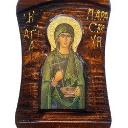 Εικόνα Αγία Παρασκευή σε μασίφ ξύλο 18 Χ 12