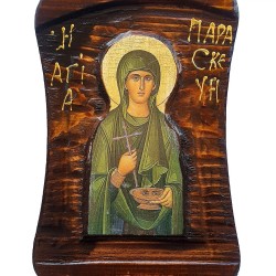Εικόνα Αγία Παρασκευή σε μασίφ ξύλο 18 Χ 12