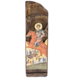 Εικόνα ξύλινη Αγίου Δημητρίου 11 Χ 39